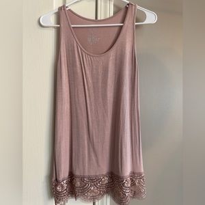 Pretty Pink Long Tank Top From Maurice’s Size XS